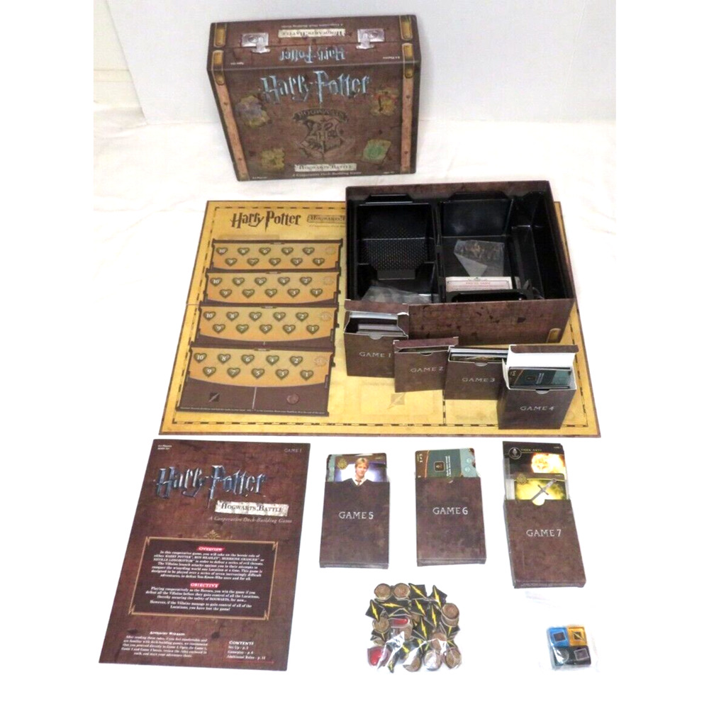 Harry Potter Hogwarts Battle Cooperative Deck Building Game COMPLETE! CLEAN!